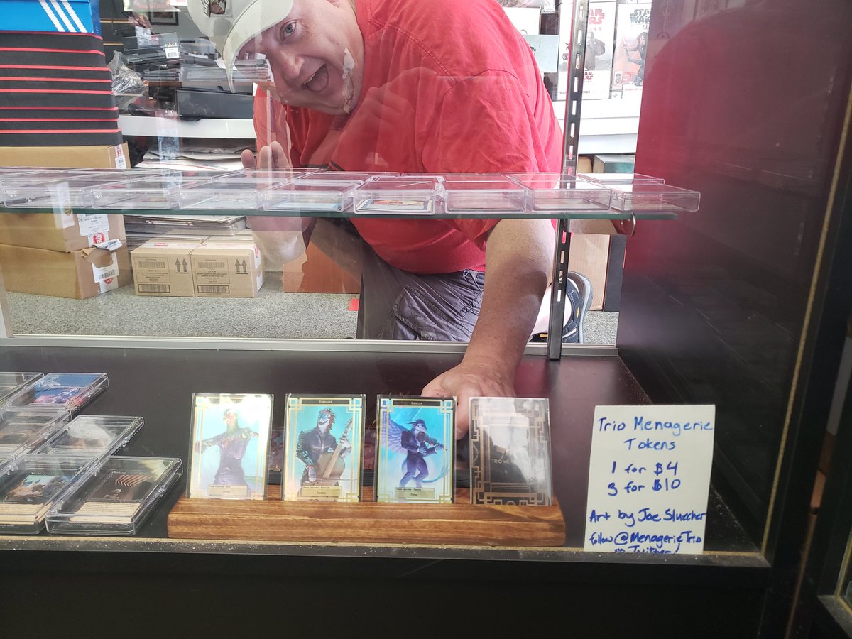 TrioMenagerie's tweet image. Missed these at #Gencon2019? Stop by Grognard Games in Roselle, IL and pick these badboys up! If anything check out this local gamestore's page. If you stop by you will likely find our Dino Cellist, Rory, playing some commander! #mtg #gaming facebook.com/grognardgames/