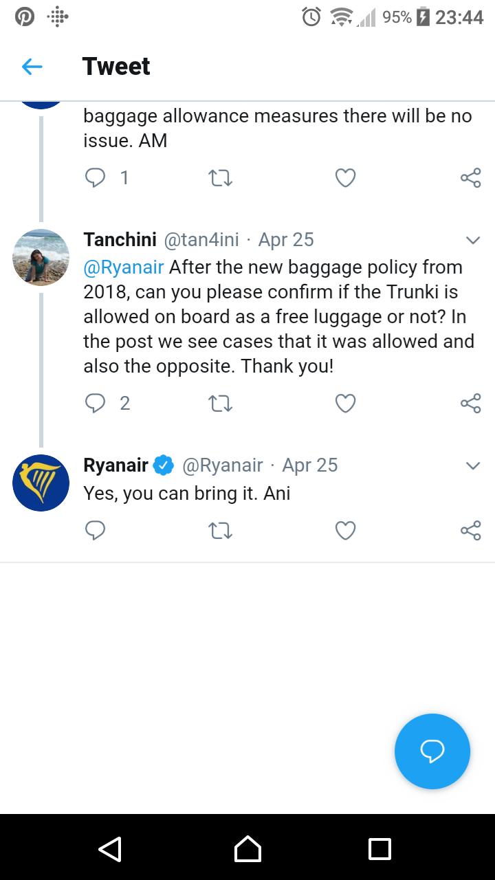 Ryanair on Twitter "SheFlynn pickledjo PrackO Trunki Hi, you can