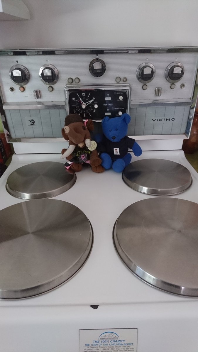 RedditchMammoth's tweet photo. 'What museum is this, Blueberry? I feel like we have just fallen through a time warp into the 1960s!' 'Um, Milly, this is an actual house! But check out the authentic mid-20th century kitchen, complete with fold out ironing board!' #historybears #nevermodernised https://t.co/CEnC8QSIja