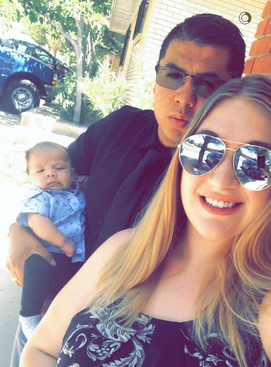 KateBieri's tweet image. This is Andre Anchondo, his wife Jordan, and their two-month-old son, Paul Gilbert. Jordan’s sister said she died shielding her newborn son. Andre is still missing, according to his mother Brenda. COURTESY: Brenda Anchondo #ElPasoShooting @estelacabc7 kvia.com/news/el-paso/s…