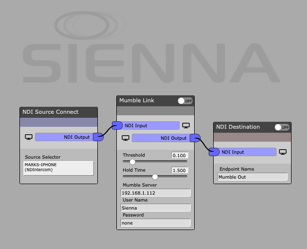 NDI_Cloud's tweet photo. Teaser - Sienna NDI® Processing Engine now has bidirectional interconnect with 'Mumble' open-source global intercom. More info coming.... #ZeroInfrastructureTV #NDI #NDIcentral @newtekemea https://t.co/2kOk0ipceY https://t.co/xZijKB0vbz https://t.co/7ARJvl9vKS