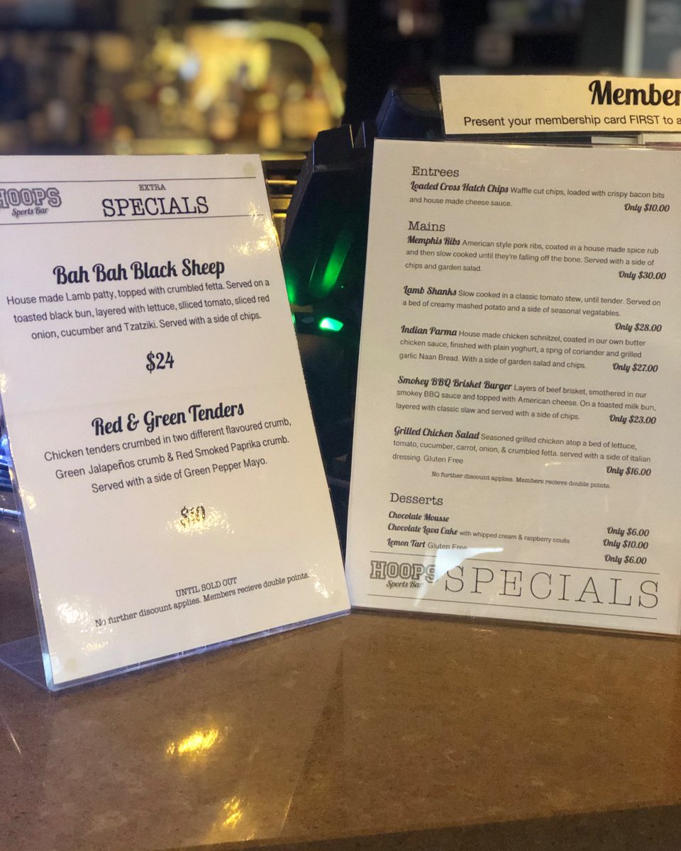 HoopsBarAUS's tweet photo. Specials for August are officially here!
Featuring a few throw backs like, the Memphis Ribs, Lamb Shanks, Indian Parma AND the brand new Smokey BBQ Brisket Burger.
Not to mention our 'Until Sold Out Specials'. 🤤🤤 https://t.co/xMc3gR9fsY