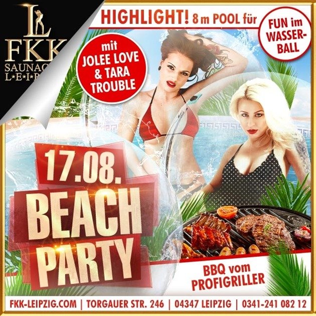 FkkClubsBlog's tweet photo. beach party with lovely @joleeloveberlin on 17.08 at @FKKLeipzig https://t.co/lJx18N8qcV