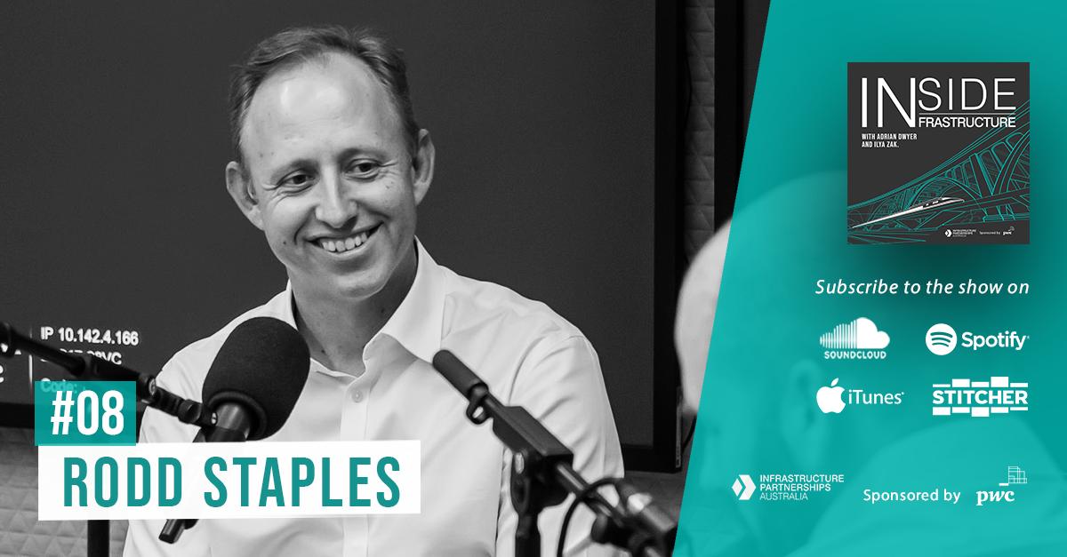 PwC_AU's tweet photo. The latest #InsideInfrastructure podcast hosted by @InfraPshipAust &amp; sponsored by @PwC_AU is out now! Listen to @RoddStaples talk about the power of data in transforming transport networks and his journey in becoming Secretary of @TransportforNSW https://t.co/bdjo95xX2S. https://t.co/XBfizMPJOw