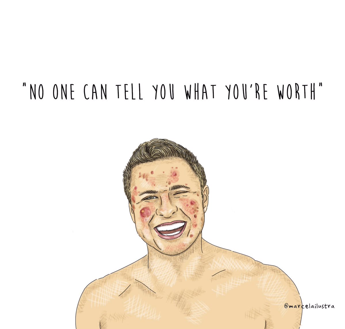 marcelailustra's tweet photo. No one can tell you what you’re worth - Brian Turner 🌻💛 #skinpositivity https://t.co/od8C3Ej2XI