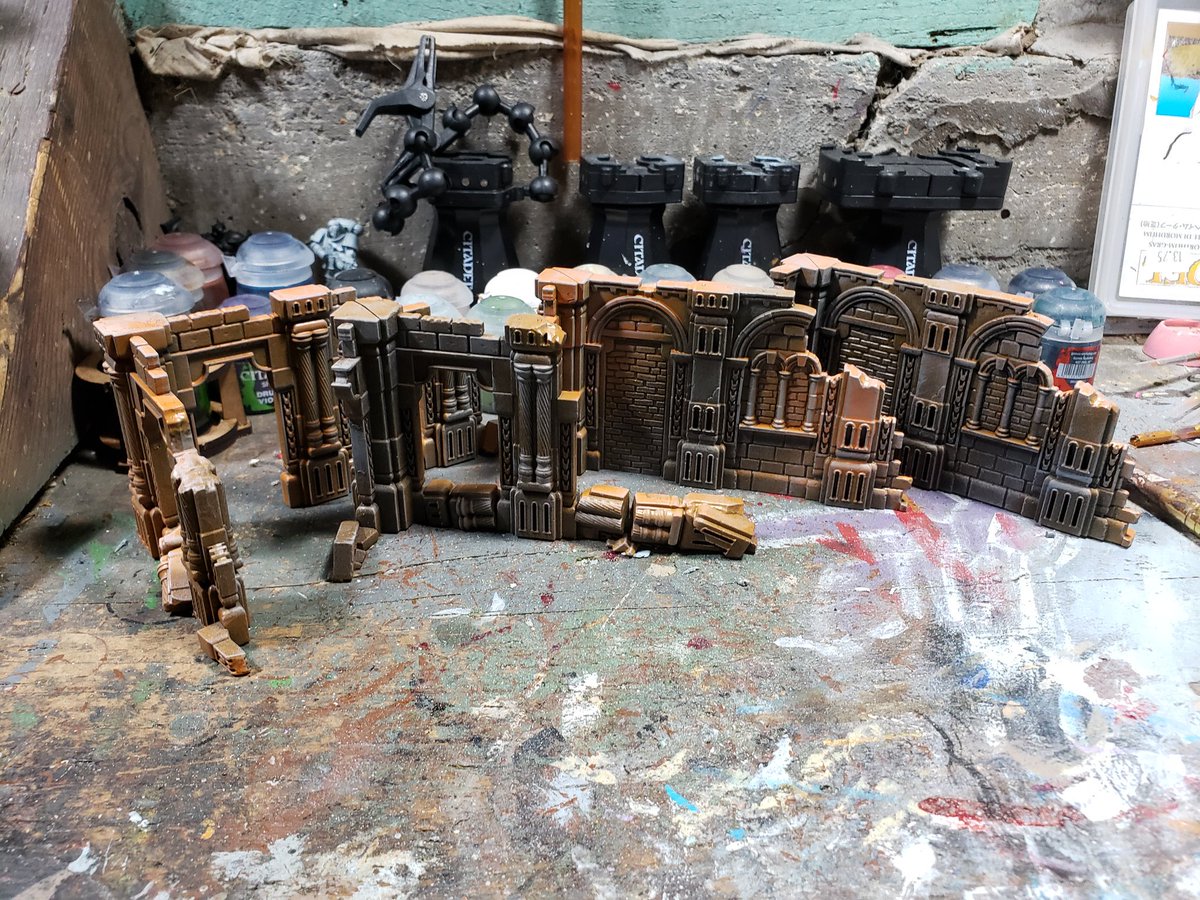 StrengthHammer_'s tweet photo. Tested the drybrush for the tray of the terrain for #nova19. Tweak it as i go around this week. 😁 https://t.co/hxHjF0kyz9