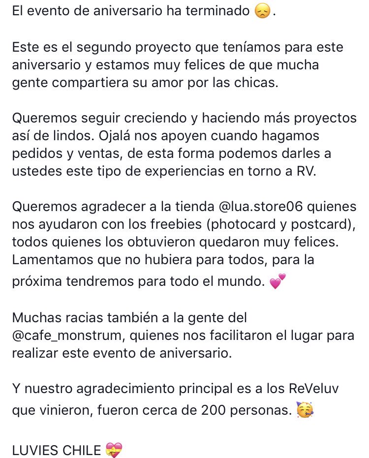 luvieschile's tweet photo. Muchas gracias Luvies. 💝
#CauseItsYouRV #5YearsWithRedVelvet @RVsmtown https://t.co/MRNPgXXaTG