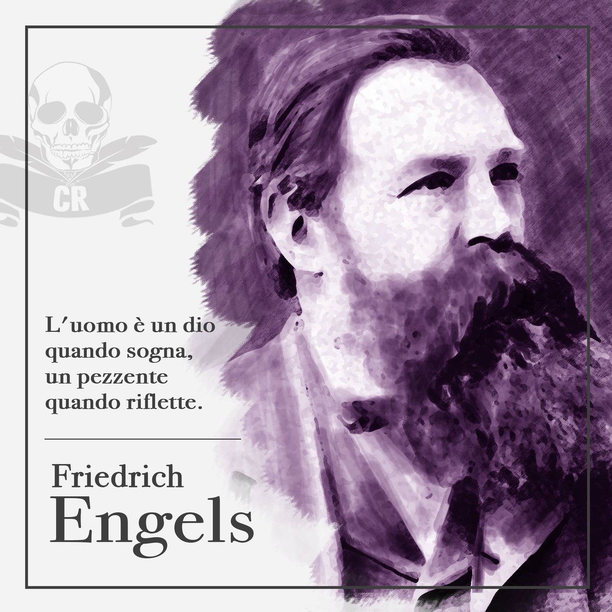 cannibaliere's tweet photo. "L'uomo è un dio quando sogna, un pezzente quando riflette." Il #5agosto 1985 moriva #FriedrichEngels

#philosophy #engels #cannibaliere #cronacheribelli https://t.co/M6ZkyL3krm