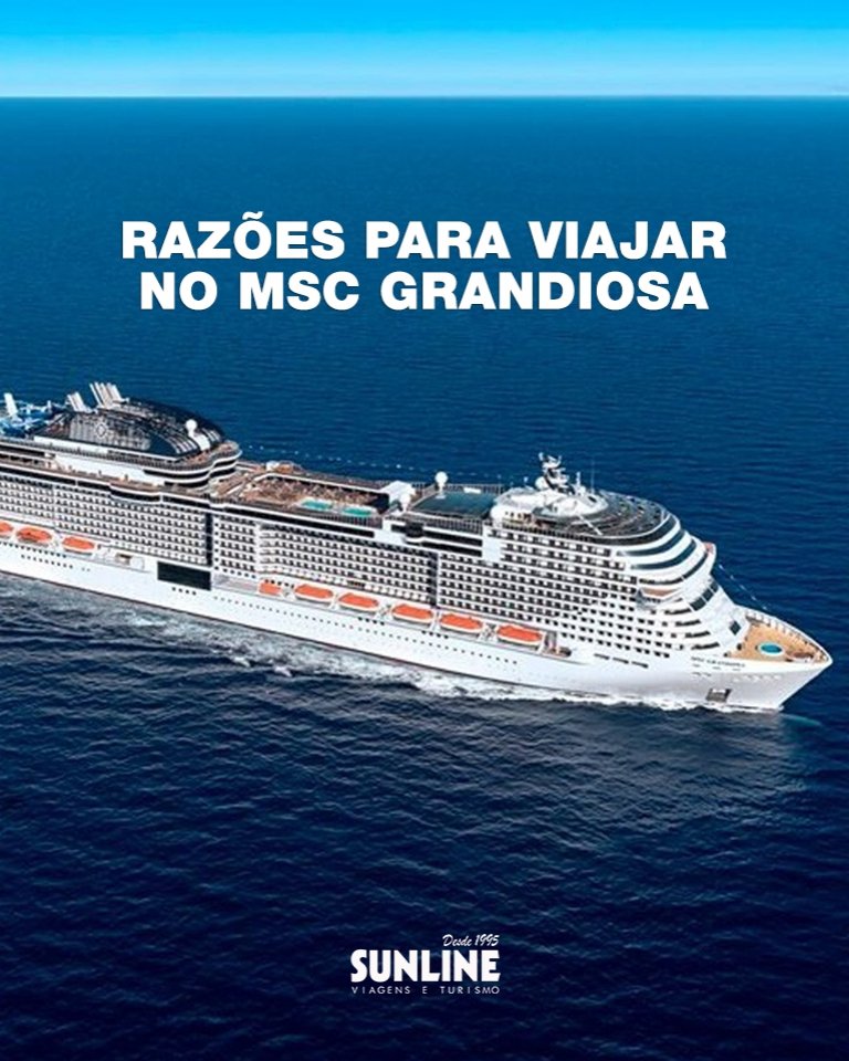 🛳 Para a mais grandiosa experiência em cruzeiro. Esse é o MSC Grandiosa. Um navio que merece seu nome! Passe as fotos e confira alguns dos motivos para viajar a bordo desse cruzeiro MSC.
.
#SunlineTur23anos #MSCGrandiosa #cruzeiros #cruise #MSC #carnaval2020