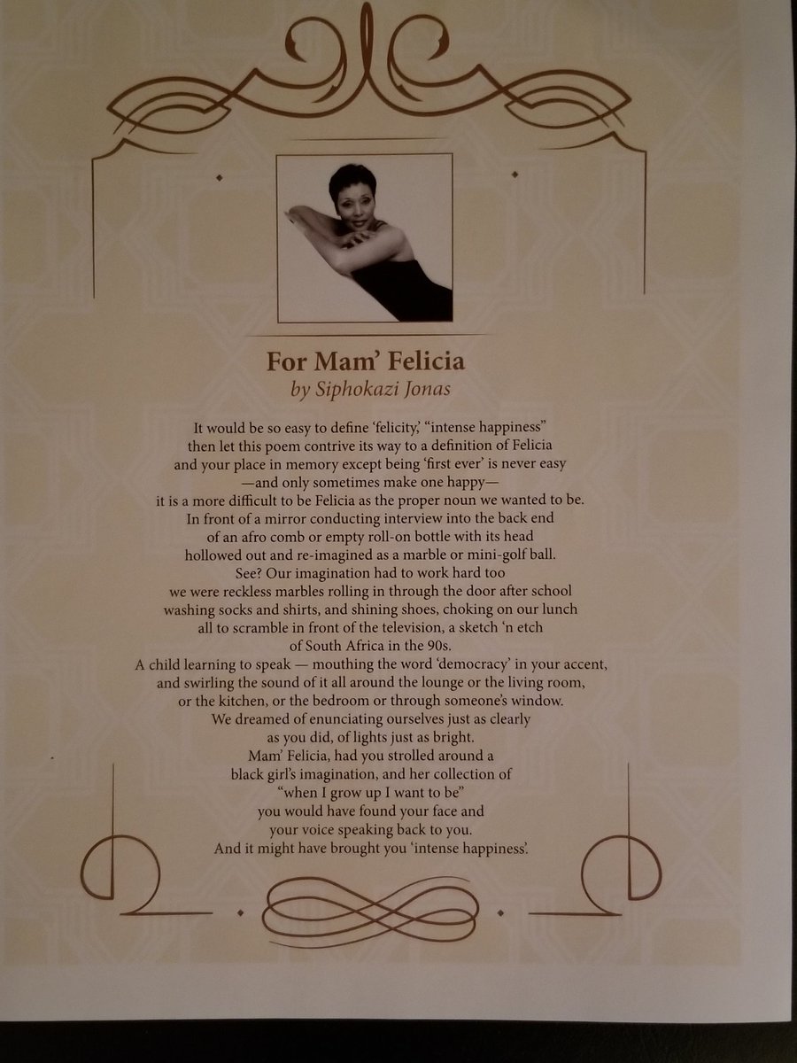 Feliciamabuza's tweet photo. @Siphokazi_J @TheSoilMusic @lindiwesuttle Words cannot appropriately express my gratitude. OMG, what a tribute during #WomensMonth. Ngiyabonga @Siphokazi_J.🙏 
You are an amazing poet. Humbled to be mentioned in your work, that is acknowledged internationally. Looking forward to meeting you in #CPT &amp; breaking bread.🙏 https://t.co/3OPi7pTH51