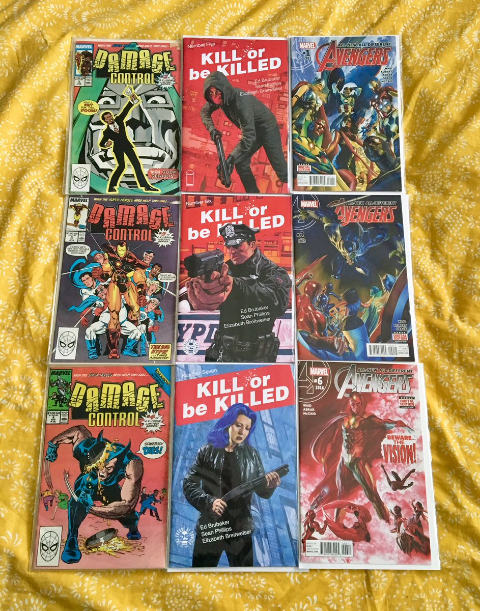 GregLickteig's tweet photo. The bins were VERY kind today. All praise the Comic Gods. #BackIssueBonanza #DollarDaze #SundayFunday #BedSpreadShot https://t.co/RyqAWkuxoY