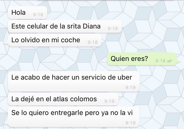 dash_gmz's tweet photo. Tu amiga la despistada y el señor uber que me hace seguir teniendo fe en la humanidad.. #Uber #gentechida #amigaDory https://t.co/n8Nkykglwb