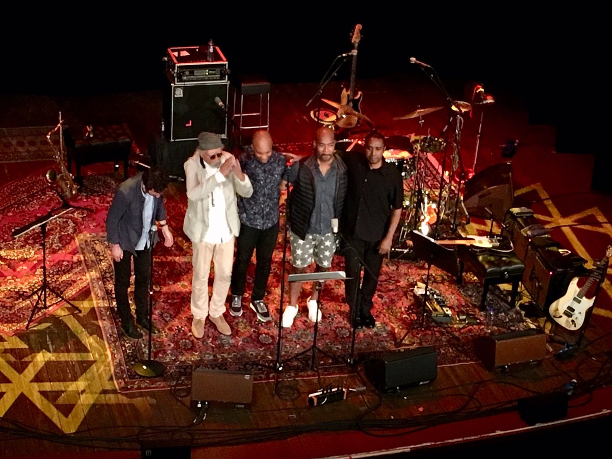 ystadjazz's tweet photo. Magnificent closing concert of the tenth jazz festival in Ystad. Charles Lloyd, Julian Lage, Marvin Sewell, Reuben Rogers, Eric Harland – ”Kindred Spirits”. 💫 #ystadswedenjazz #ystadjazz #ysjf2019 #ystadsteater #charleslloyd #julianlage #marvinsewell #reubenrogers #ericharland https://t.co/mkpuBayvjf