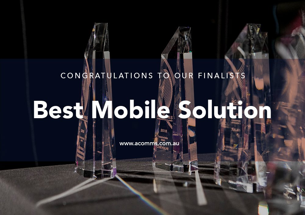 aus_telco's tweet photo. Congratulations to our finalists in the Best Mobile Solution category for the upcoming #ACOMMS2019 awards: @ThisIsYomojo , @VodafoneAU and MNF Enterprise Services. Winners will be announced during the awards night on the 15th of August. https://t.co/ohVV7dDyaD
#ACOMMS #Telco https://t.co/FJdrlBIHj0