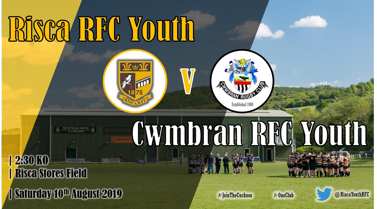 RiscaYouthRFC's tweet photo. And so, it begins...
RISCA YOUTH PRE-SEASON
#SupportTheYoof βοΈ
#SupportTheCuckoos
π @CwmbranRFCYouth
π Friendly Fixture
π
Saturday 10th August 2019
β° 2:30PM KO
π @RiscaRFC Stores Field
π NP11 6BY
#OneClub #YourClub #UppaYoof
πππ€ππ€πππ https://t.co/Kd2DwFtURp