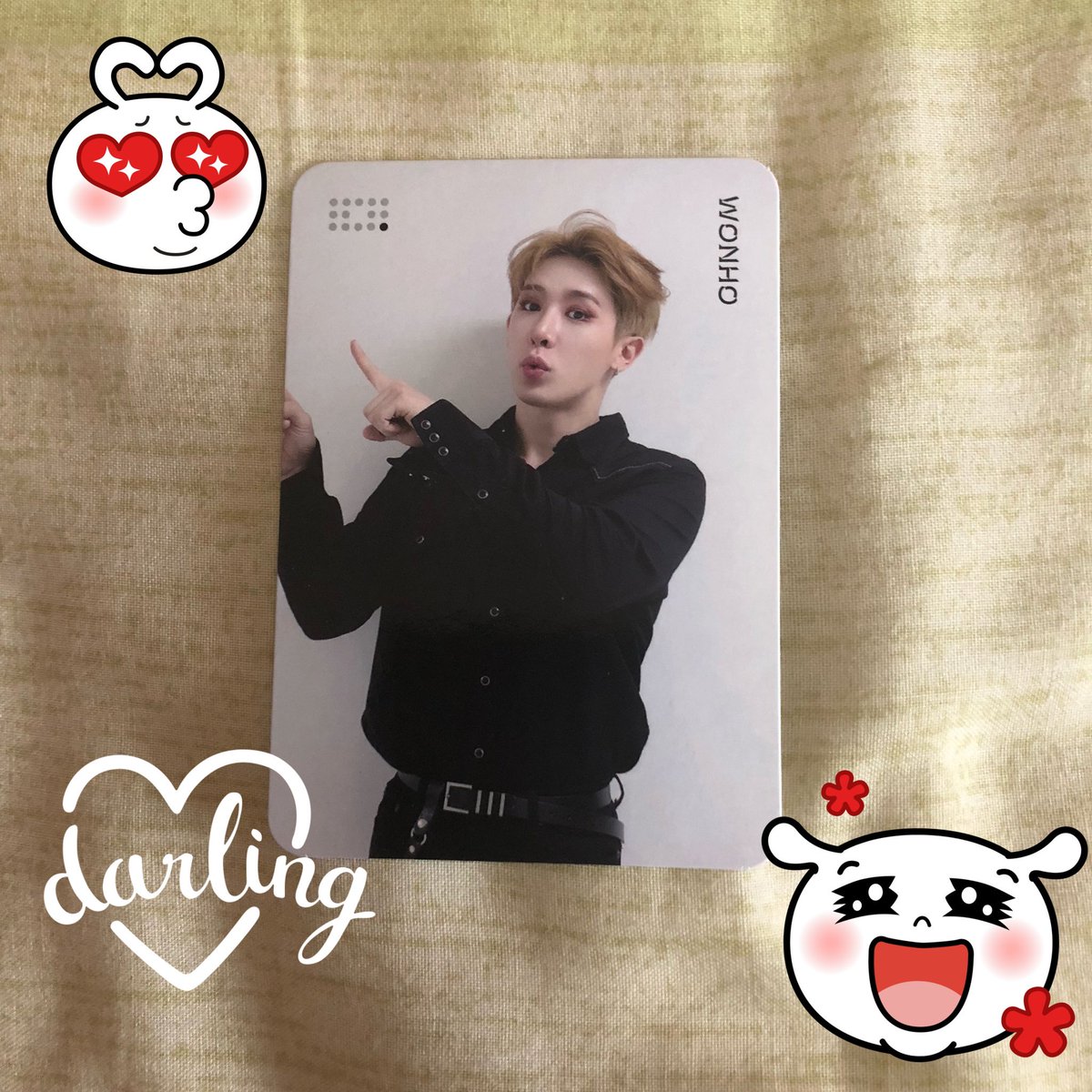 ChocolateSally3's tweet photo. Finally here 😍 This card is even more beautiful in reality 🥰💖
#MONSTAX #Wonho #MyUB #art https://t.co/WJNBBjPfgK