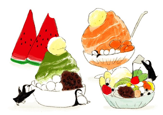「果物 かき氷」のTwitter画像/イラスト(人気順)