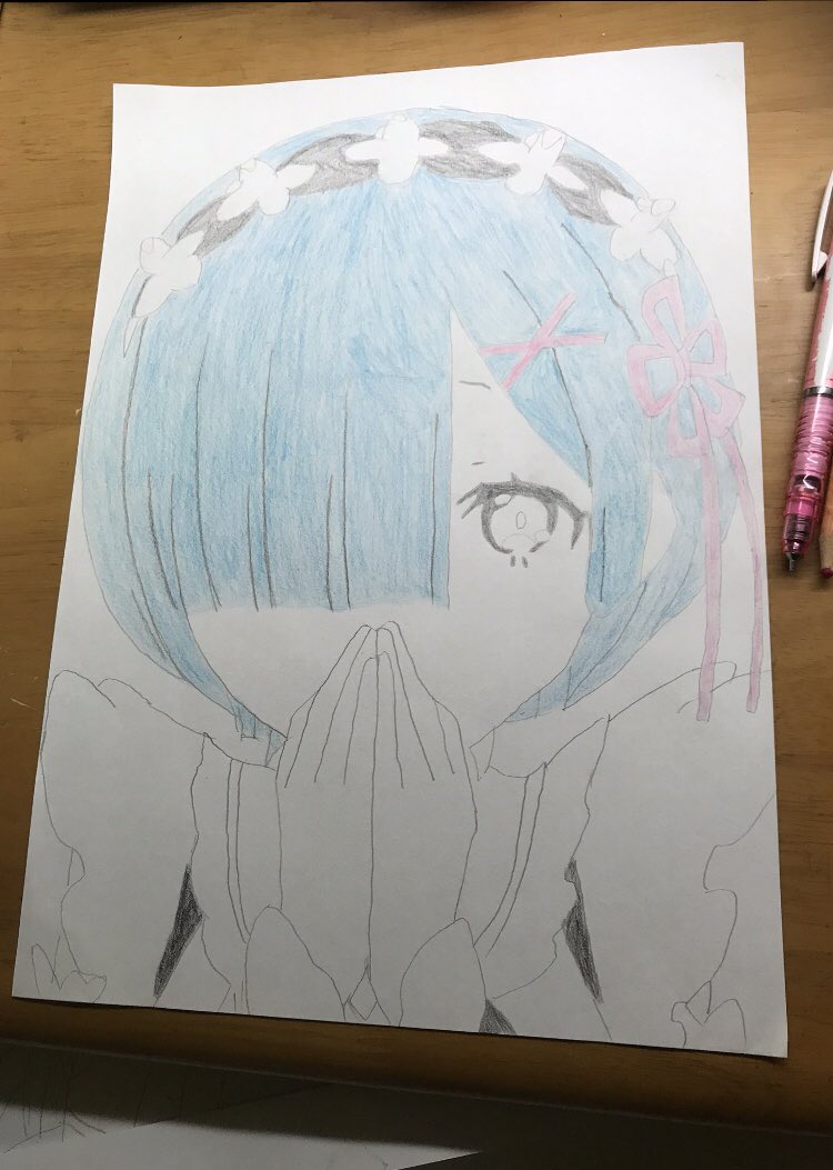 wakkiPainter's tweet photo. リゼロのレム書いてみた〜
 #Reゼロから始める異世界生活  #リゼロ  #絵描きさんとつながりたい https://t.co/1WZElItaoe