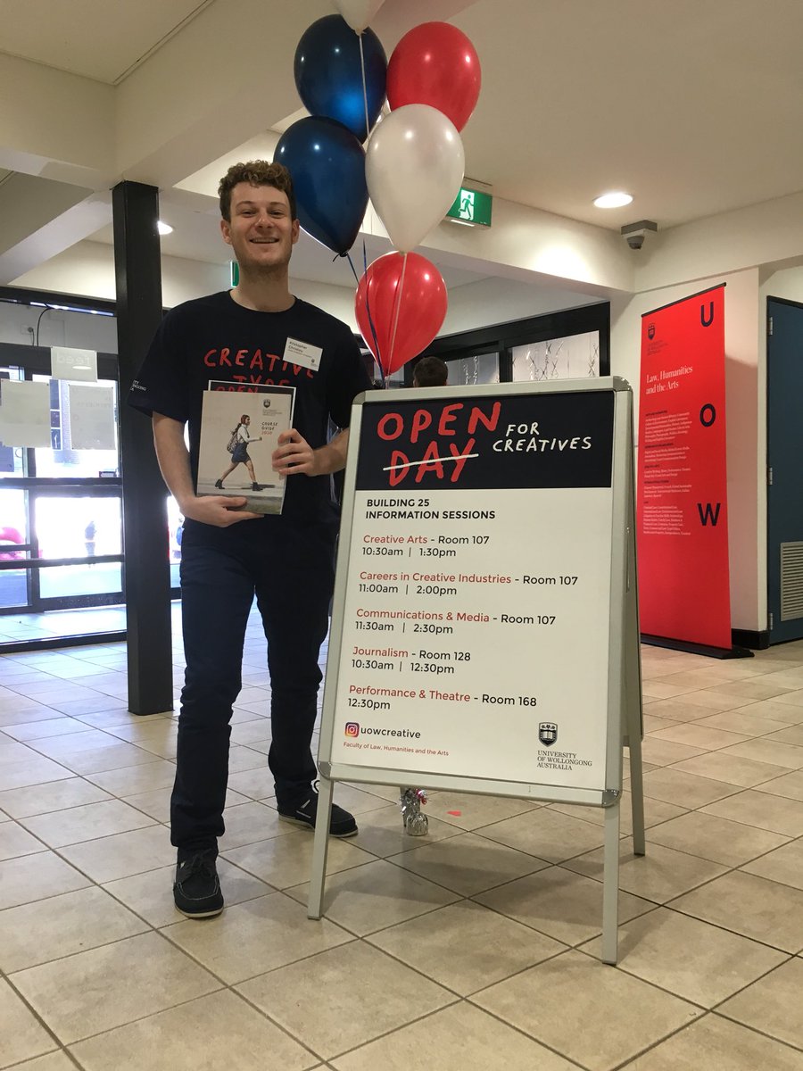 KrisChristou's tweet photo. I had an awesome time last Saturday at #uowopenday this year. It’s always so exciting to see the youngins being so interested in something that I’m passionate about as well. 

Bring on the content bois and grills of the future xx #uow #thisisuow https://t.co/Gu9ormK40j