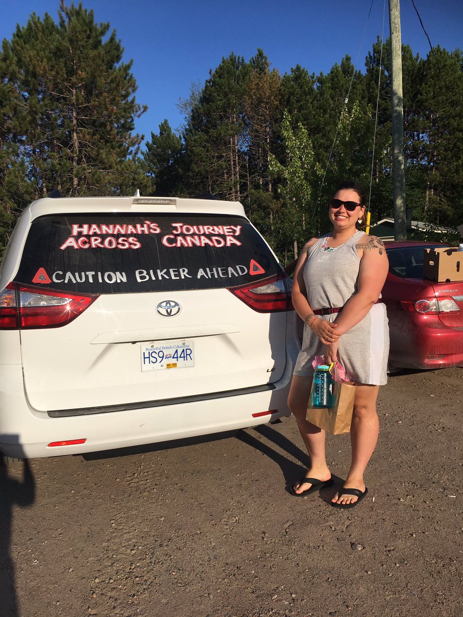 crystalmartin91's tweet photo. @HTooktoo made it to Pikwakanagan First Nations/Eganville! Beautiful and humble soul and an example of perseverance! So proud of you Hannah! Upigivagit aksualuk! #inuit #inuityouth #hannahbikesacrosscanada #SuicideAwareness @InuitYouth https://t.co/o9UuxRWerp
