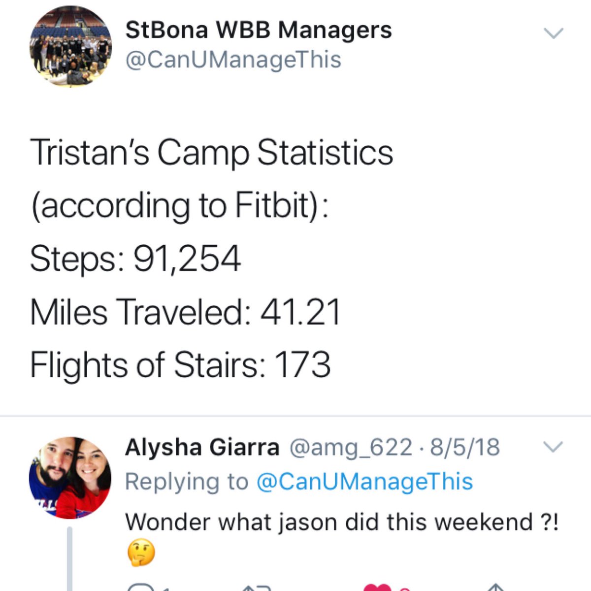 St. Bonaventure WBB Managers tweet media