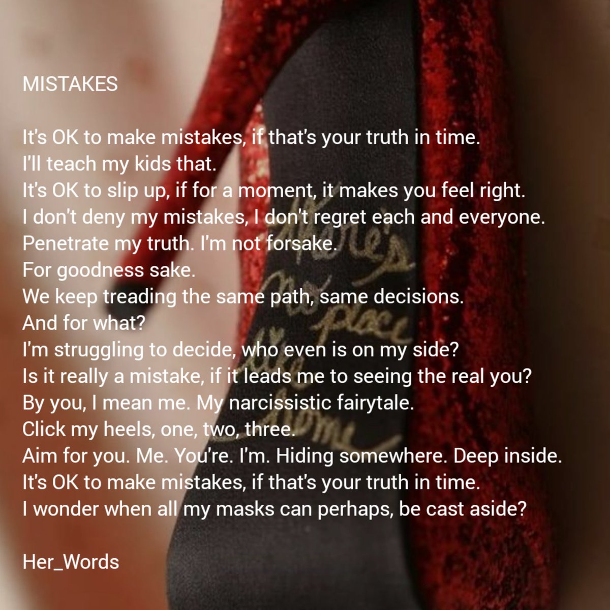 HerWords4's tweet photo. MISTAKES......π
.
#WritingCommunity #writingcompetition #amwriting #poem #poetrycommunity #poet #write #words #thoughts #redheels #herwords #herthoughts #notes #musings #soulscribble #soulscribblers #scribblersword #wordporn #poetcorner #mondayvibes https://t.co/4jpdlwvdbJ