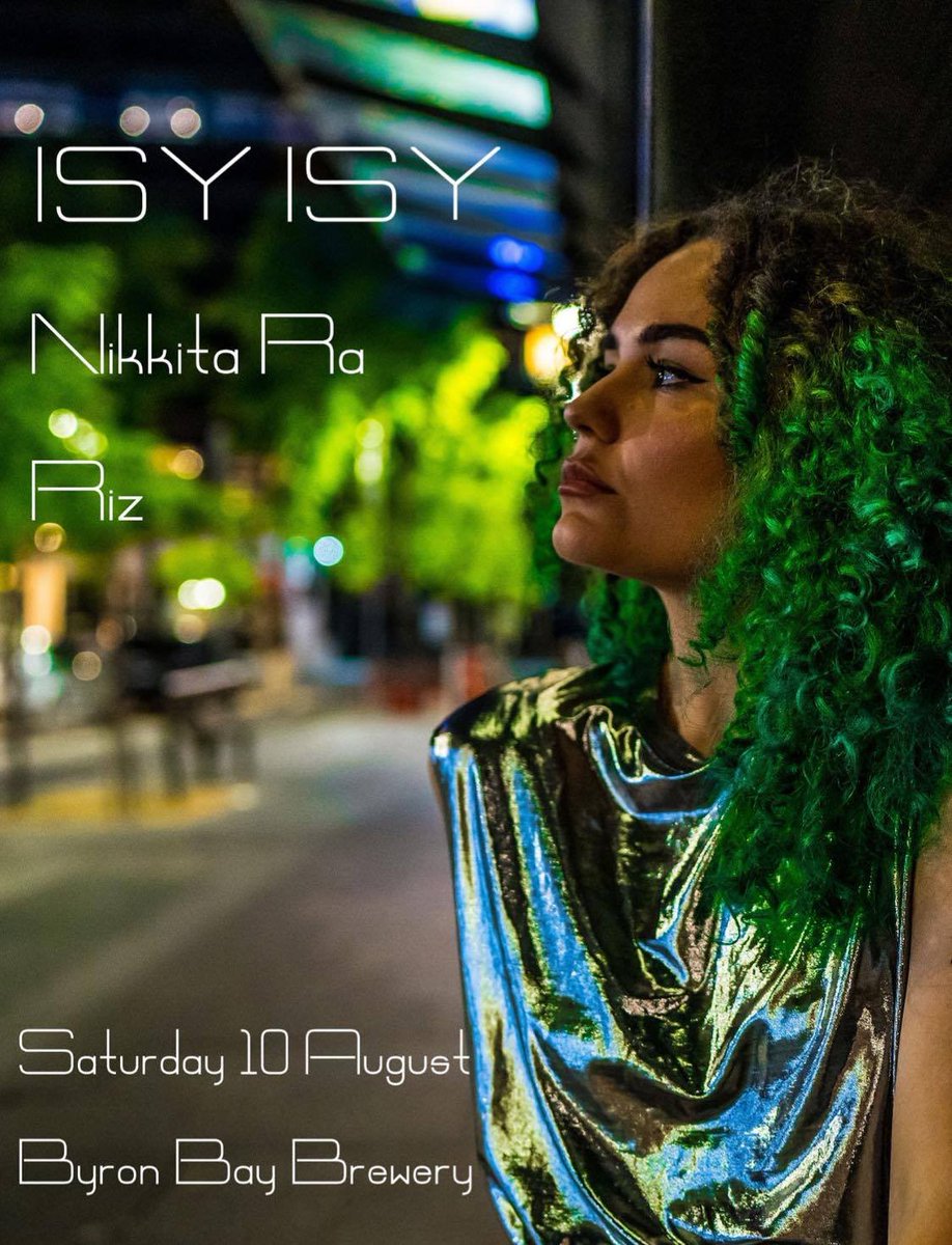 siege_jr's tweet photo. .@IsyIsy8 launches 'Emersed' 💦  this Saturday at Byron Bay Brewery alongside Nikkita Ra and Riz.

🔗 https://t.co/rLmghzXuHR https://t.co/f7bRINieHz