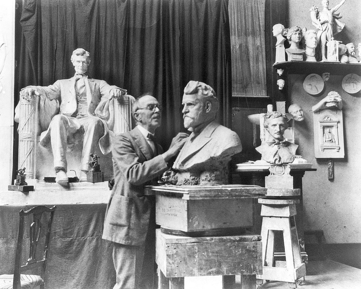 Sculptor Daniel Chester French establishes his summer home and studio in Stockbridge, MA, and names it Chesterwood after his ancestral village of Chester, NH - unionleader.com/voices/looking…) unionleader.com/voices/looking… - @ChesterwoodNTHP - @UnionLeader - Photo @librarycongress