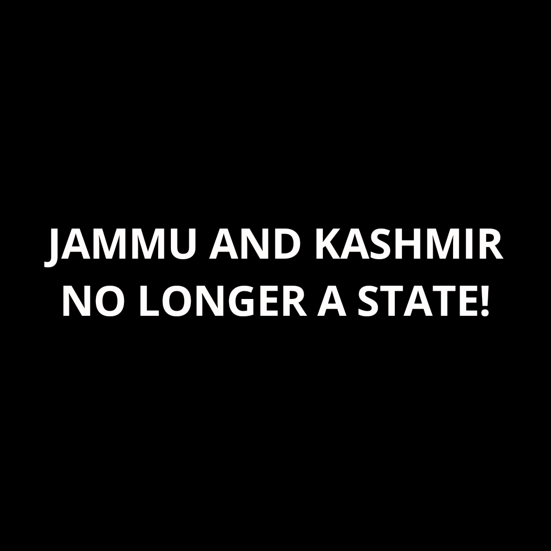 KashmirMatters_'s tweet photo. #KashmirMatters: Jammu and Kashmir bifurcated. J&amp;K to be a Union Territory with legislature, Ladakh gets UT status without legislature https://t.co/YXBjhFWoU3