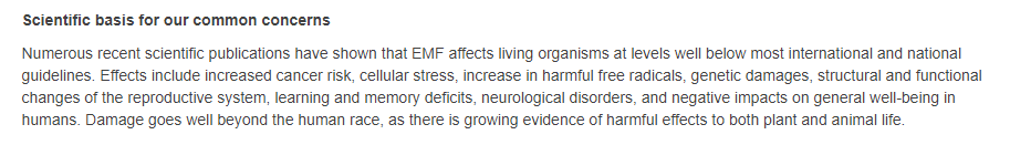 Over 230 scientists from more than 40 countries expressed their “serious concerns” to the UN and WHO regarding the ubiquitous and increasing exposure to EMF generated by electric and wireless devices in 2015, prior to a 5G rollout plan.  #opCanary  https://emfscientist.org/index.php/emf-scientist-appeal