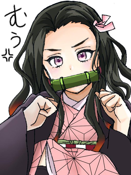 れもん🌸低浮上さんがTwitterに投稿した竈門禰豆子(鬼滅の刃)のイラスト。