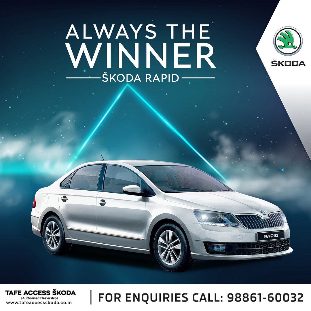 SkodaTafe's tweet photo. Always be on the top with Skoda Rapid.

Also, get a chance to avail exciting discount offers by booking your test drive now. #Winner #SkodaIndia #Skoda #TafeSkoda #Banaglore https://t.co/IXtgSLJyAE