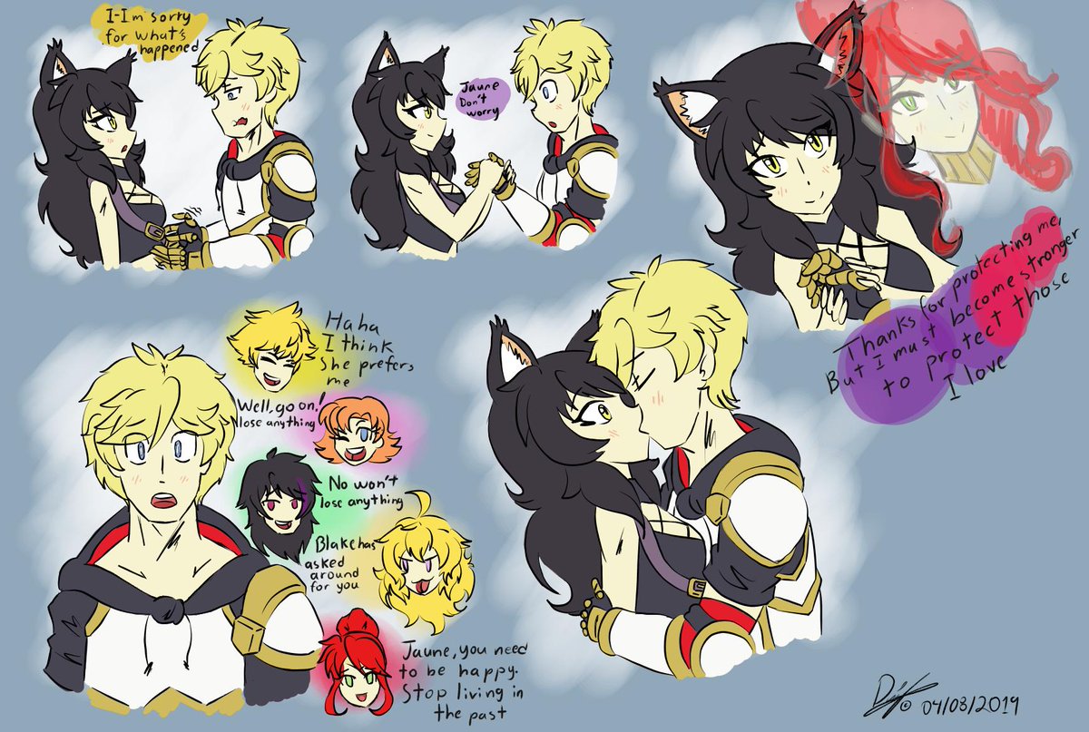 Nacholacalaca22's tweet photo. Aqui les dejo un comic de knightshade y comisión muy bonitos #rwby #knightshade #rwbyfanart #rwbyroosterteeth #rwbyblakebelladonna #rwbyjaunearc https://t.co/Yi77cQeRZM