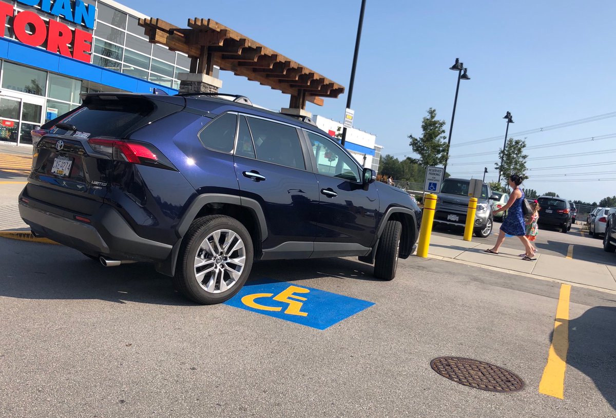 baddriversBC's tweet photo. This was parked at the Superstore in South Surrey 2 days ago, he didn’t even tried.....BC plate CXE 274 https://t.co/gA8l3YhS25