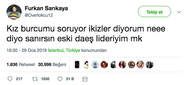 Burç ayrımcılığı yapmayalım. Biz de insanız ikizler olarak 😂 herkes ikizlere lanet etmiş ben de reisin şu twitini şuraya bırakayım.😂 <a href="/Overlokcu12/">Furkan Sarıkaya</a> #NASA