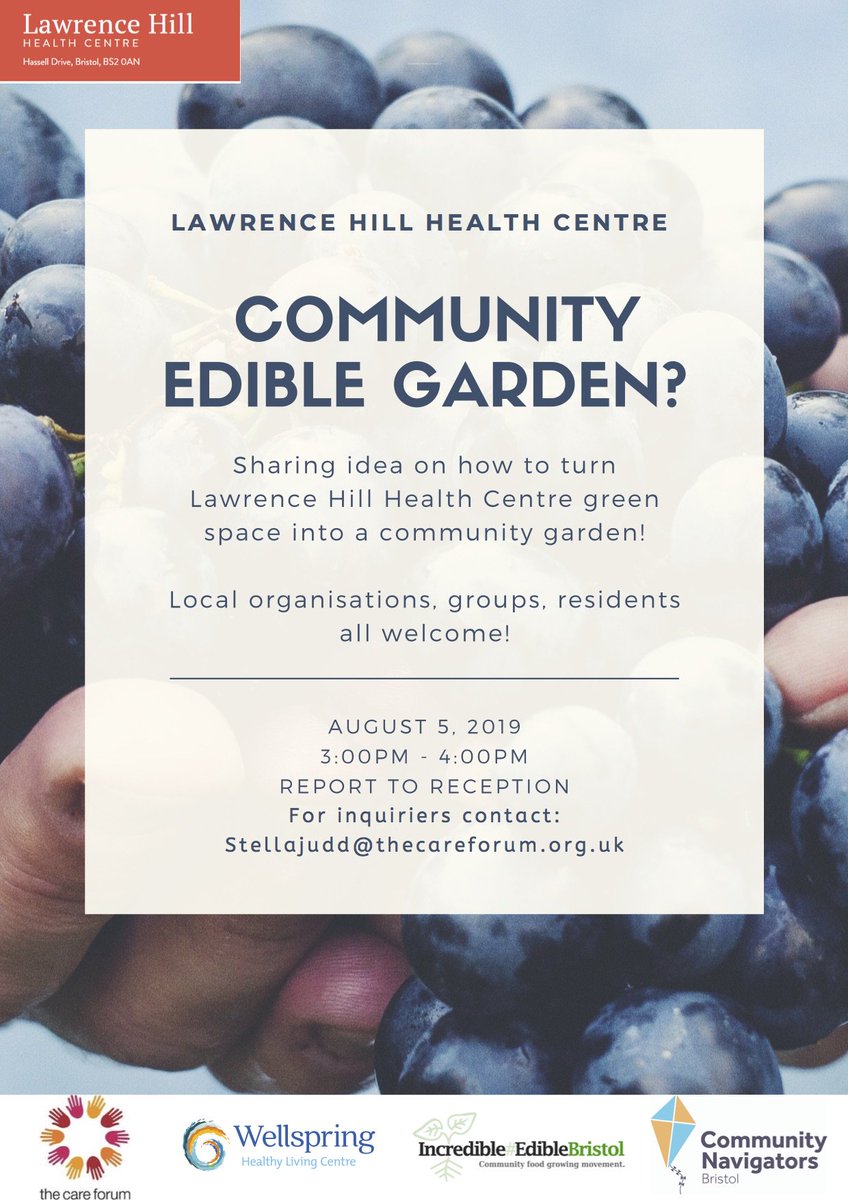 Lawrence hill #communitygarden meeting #today 3pm at the health centre. Come and help us plan the space #outdoors #gardening #growyourown @EdibleBristol @BabBristol @ageukbristol @BristolCommuni1