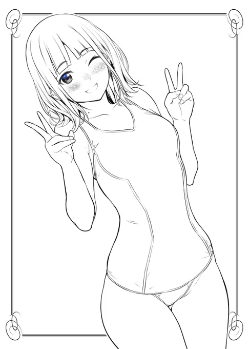 おまけ本から詩子お姉さんその2
水着回(体育教師編)のやつ～ #詩子あーと 