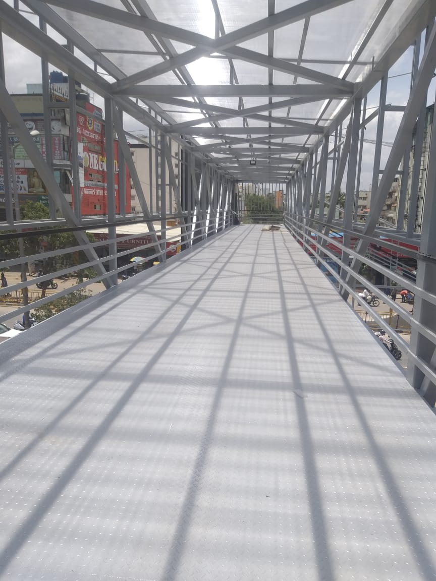 Bellandur pedestrians rejoice! Yet another pedestrian-safe crossing on the killer ORR! Thanks to MLA @bjparvind BellandurJothege volunteers and the BBMPSkywalk team. Inauguration tom Aug 6 @innovative Multiplex 11:30am. City’s first uniform-themed skywalks👣👣🤗 #BellandurWalks