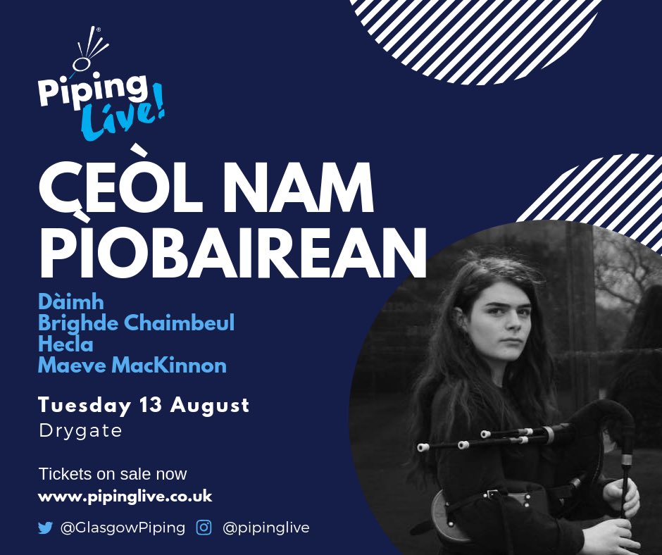 Looking forward to playing again at <a href="/GlasgowPiping/">Piping Live!</a> this year!