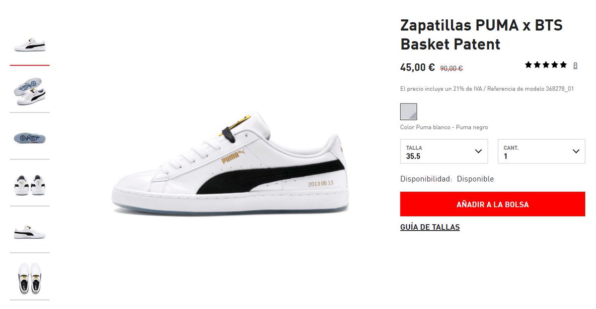 zapatillas puma de bts