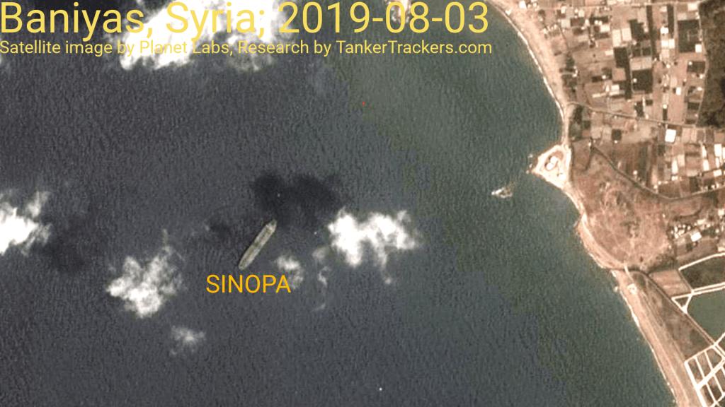 wammezz's tweet image. The Iranian VLCC SINOPA is currently unloading 1 million barrels of crude oil at #Baniyas refinery. Previous attempts by Iranian tankers to discharge crude oil and refined products lead to spills and marine pollution from sabotaged pipelines tankertrackers.com/news/news/brea… #OOTT