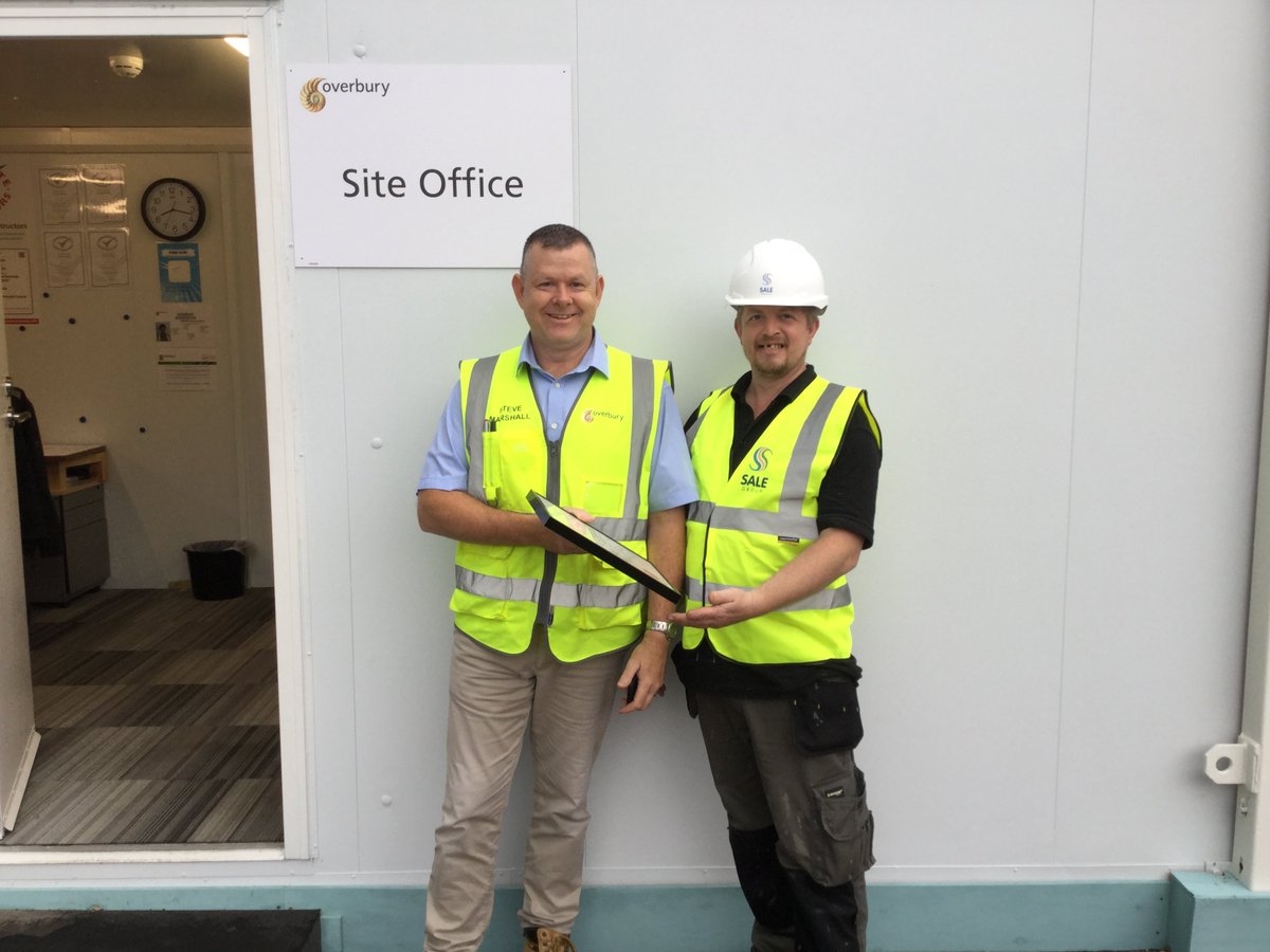 Congratulations Luke Coleman of Castleway representing Salegroup winning the H&amp;S Contractor of the month, presented by Overbury.