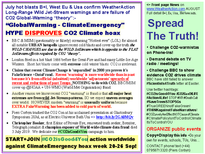 Piers_Corbyn's tweet photo. @ClimateRealists @TruthExcites @Carbongate @JWSpry @AndyOz2 @SteveSGoddard @ChrisMartzWX @wattsupwiththat @ClimateDepot @PeoplesMomentum @JeremyCorbyn #JC4PM @Peikko763 @WESmith91 #CO2isGood4You #CO2GasOfLife #Scientists4Truth
#Action4Life STOP #XR=#DeathCult
#SaveTreesSTOP5Gs
RT https://t.co/KzLFaUR3Zc