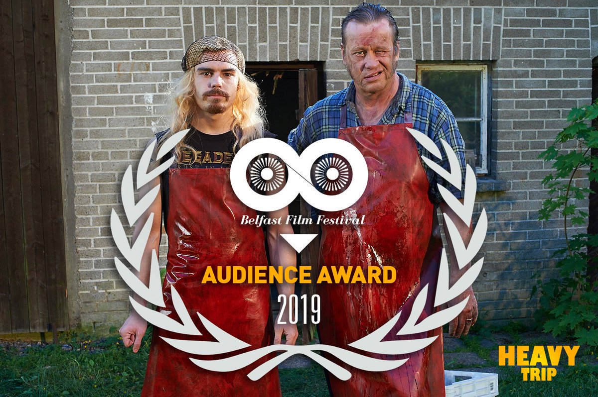 hevireissu's tweet photo. Hevi reissu julkaistaan tänään digitaalisena UK:ssa! Aikaisemmin keväällä #HeviReissu voitti kuudennen kansainvälisen palkintonsa Belfastin Film Festivaleilla 🤘@BelfastFilmFes1. #yleisöpalkinto #HeavyTrip #elokuva https://t.co/E80tGWLYtS