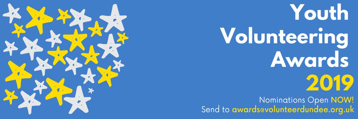 In need of some #MondayMotivation to write your nomination for the 2019 Youth Volunteering Awards?😴Why not take a look back at some of the fantastic case studies on the 2018 finalists?⏳REMEMBER you've got until August 30th!!⏳volunteerdundee.org.uk/news/category/…  #Volunteering #Dundee