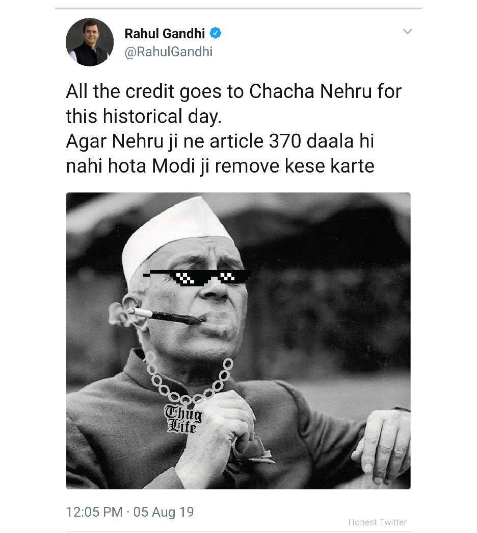 TheGuruGhantal's tweet photo. #HonestTwitter
#Article370 https://t.co/Ud6RwC3Ovc