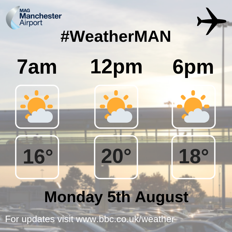 manairport's tweet photo. It's a lovely day to fly from MAN ✈️ We hope you have a great journey today #TrafficMAN #WeatherMAN https://t.co/7p4NGeKcZs