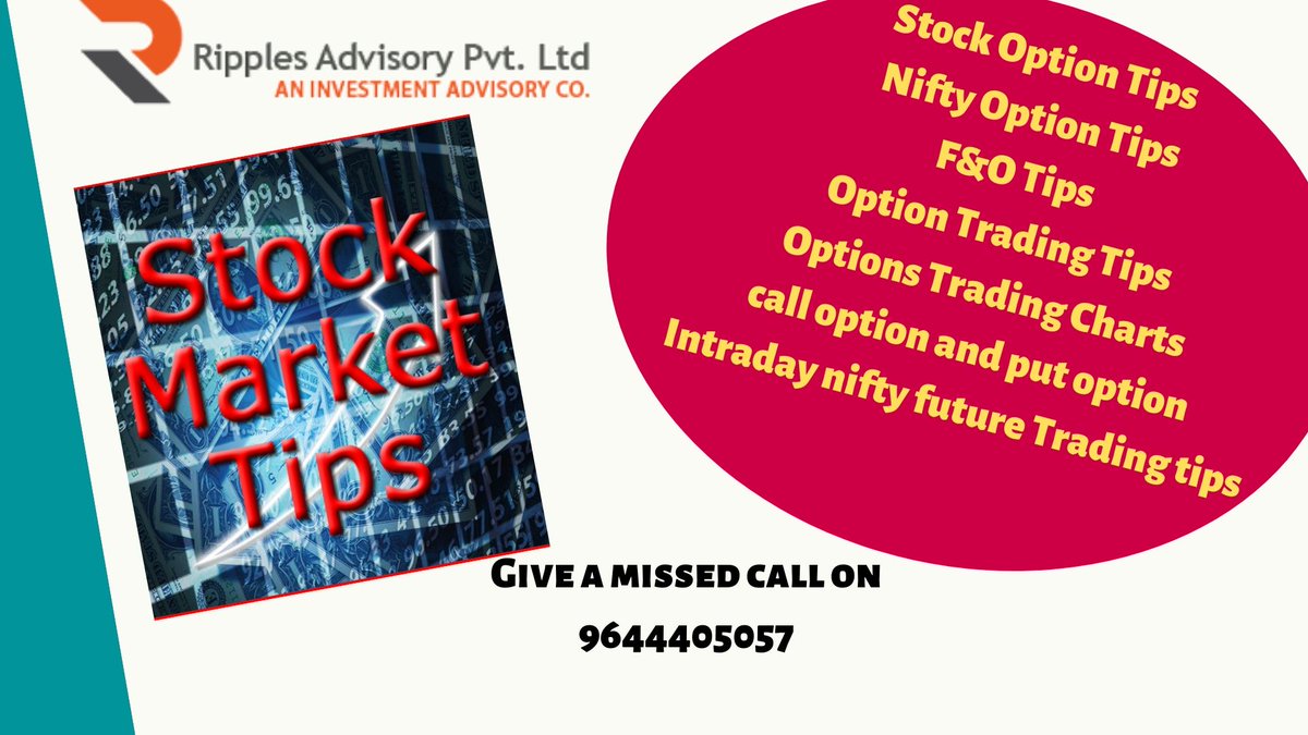 StockOptionTips's tweet image. We provide all Trading Tips
#StockOptionTips
#NiftyOptionTips
#OptionsTradingCharts
#calloptionandputoption
For more information contact us: 9644405057 or visit ripplesadvisory.com/stock-option.p…