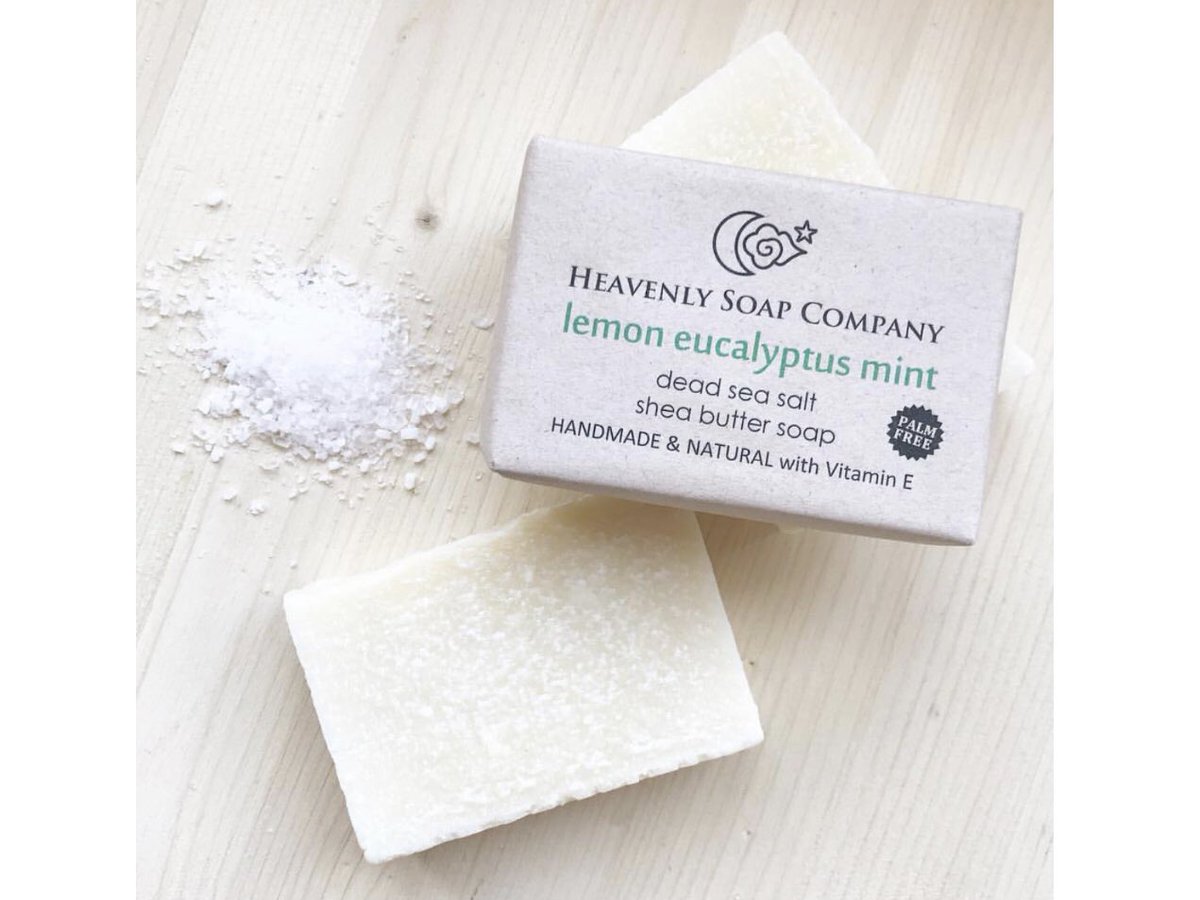HeavenlySoapCo's tweet photo. Refreshing Lemon Eucalyptus Mint scent with Dead Sea Salt. Rich mineral soap. #lemoneucalyptus #deadseasalts #deadseasalt #naturalsoap #saltsoap #artisansoaps #palmfree #handcraftedsoap #handmadesoap #skincare #vegansoap #soap #madeincalifornia #死海の塩 #無添加石鹸 #手作り石鹸 https://t.co/EeA6RaDhM9