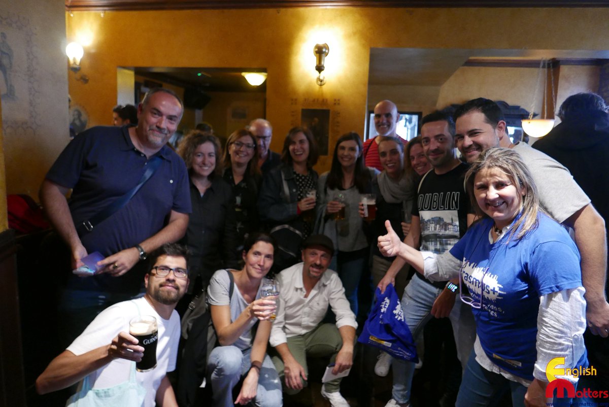 EnglishMattersE's tweet photo. 🍻Time to say goodbye 🖐
📷 Erasmus+ programmes in Dublin (July 2019)
#englishmattersexperience #erasmusplus https://t.co/Irl2bw7nHU
